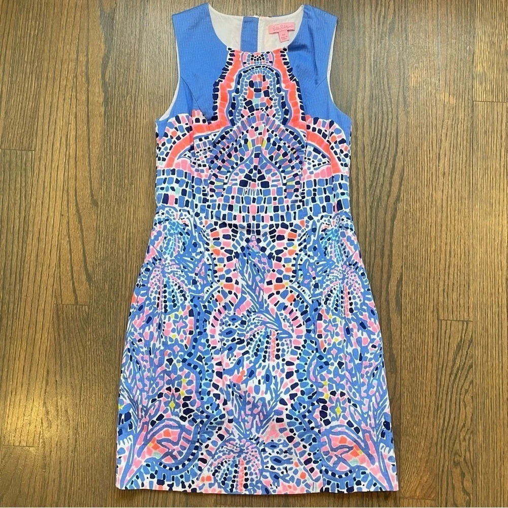 Lilly Pulitzer Mila Shift Dress Tic Tac Tile size 00